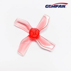 Gemfan 1220-4 Blade 31mm Whoop PC Propellers (1.0mm Shaft) - Clear Red