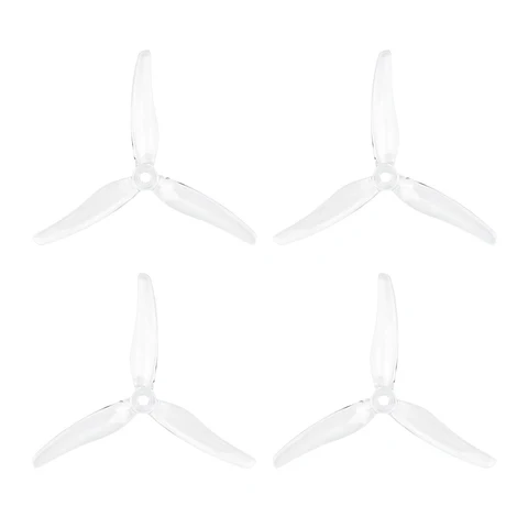 Gemfan 51433 Hurricane 3-Blade Props 5mm Clear FPV (2CW 2CCW)